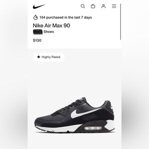 Women’s Air max 90 size 9. Barely worn and in great condition.